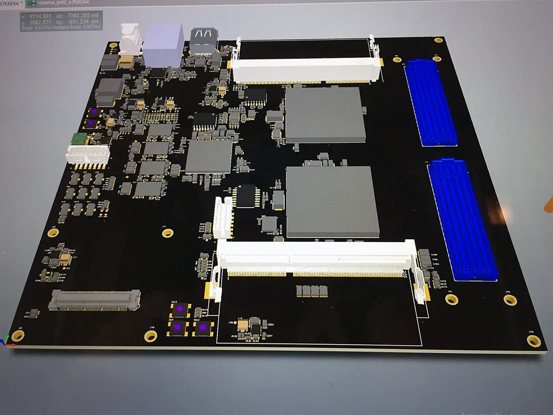 A 3D render of the Gemini Stimdeck board